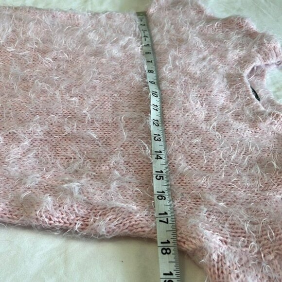 Apt. 9 Sweater, Soft Fuzzy Eyelash Knit, Long Sleeve Crewneck Light Pink, XS - Picture 6 of 9